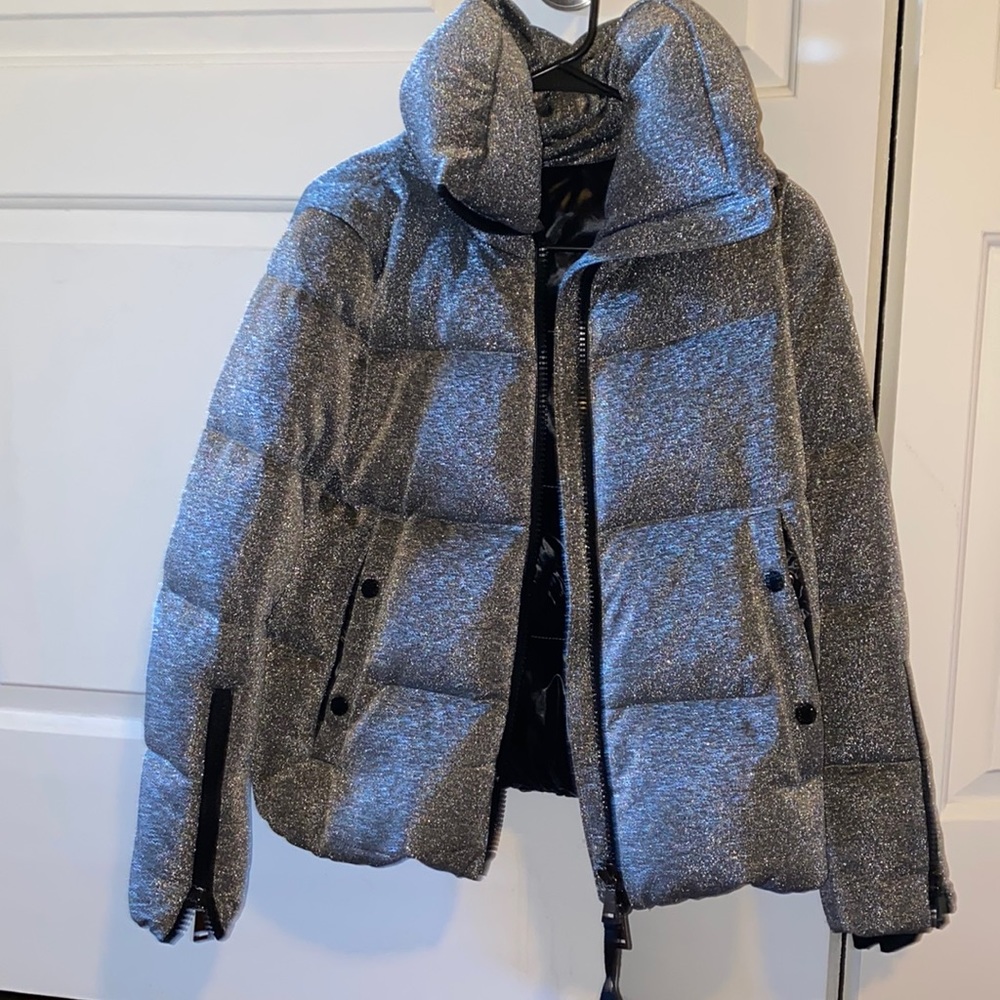 Moncler Glitter Puffer Coat
